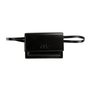 Balenciaga XS Black Sharp Leather Belt Bag, fanny bag new condition with tags.